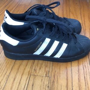 Adidas black white superstar US 6/ UK 5.5